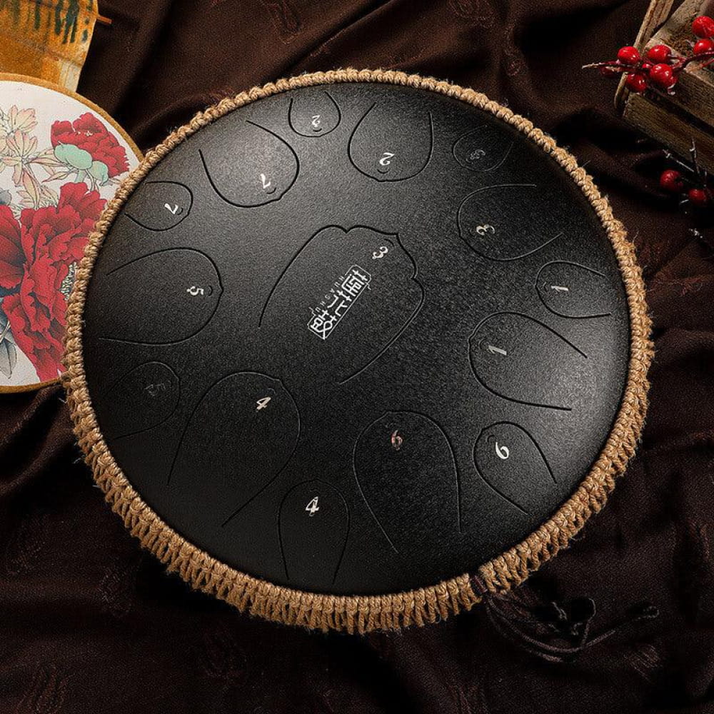 13-Inch Carbon Steel Tongue Drum, 15 Notes in D Key - Image 17