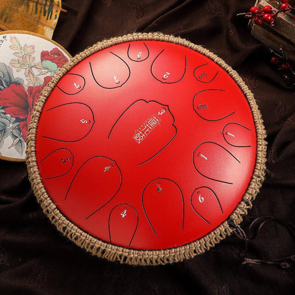 13-Inch Carbon Steel Tongue Drum, 15 Notes in D Key - Image 18