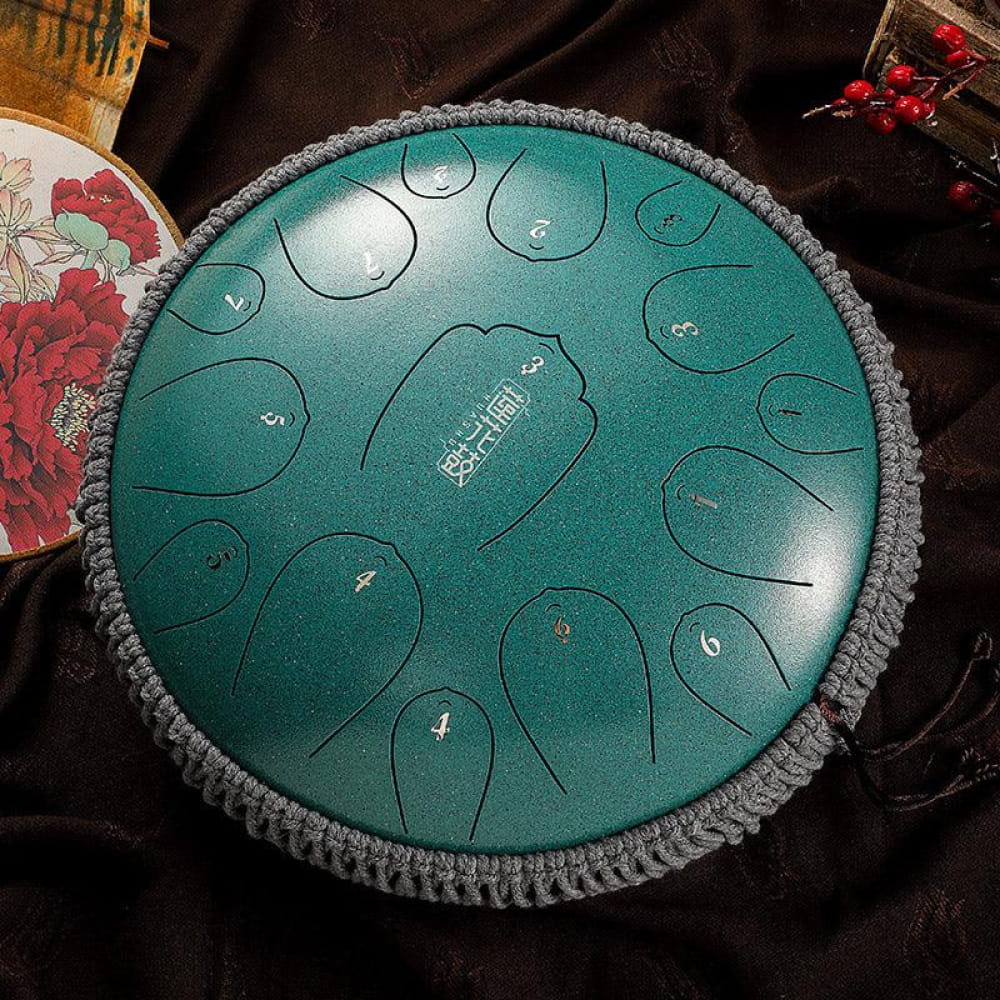 13-Inch Carbon Steel Tongue Drum, 15 Notes in D Key - Image 20