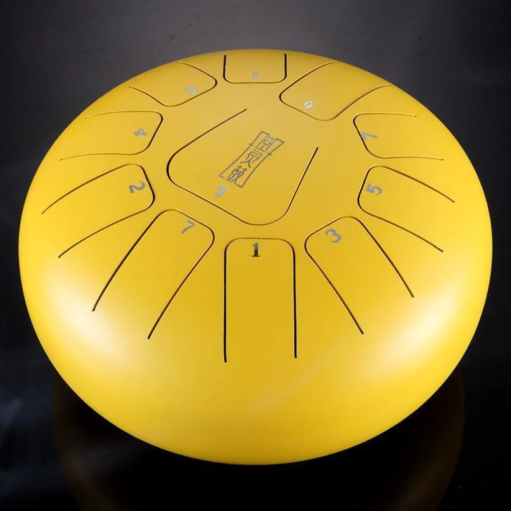 8" Square Steel Tongue Drum, 11 Notes in F Key - Image 11
