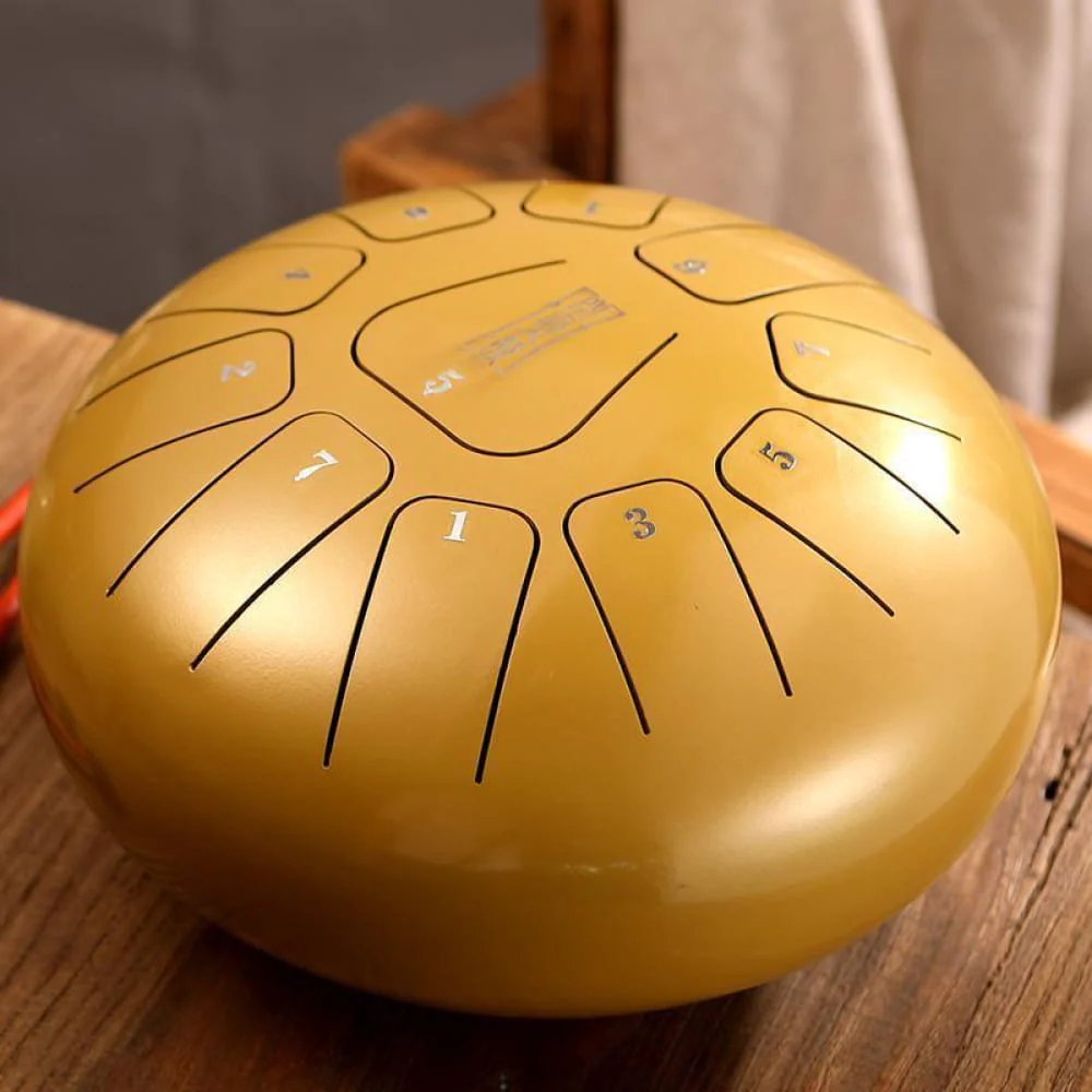 8" Square Steel Tongue Drum, 11 Notes in F Key - Image 17