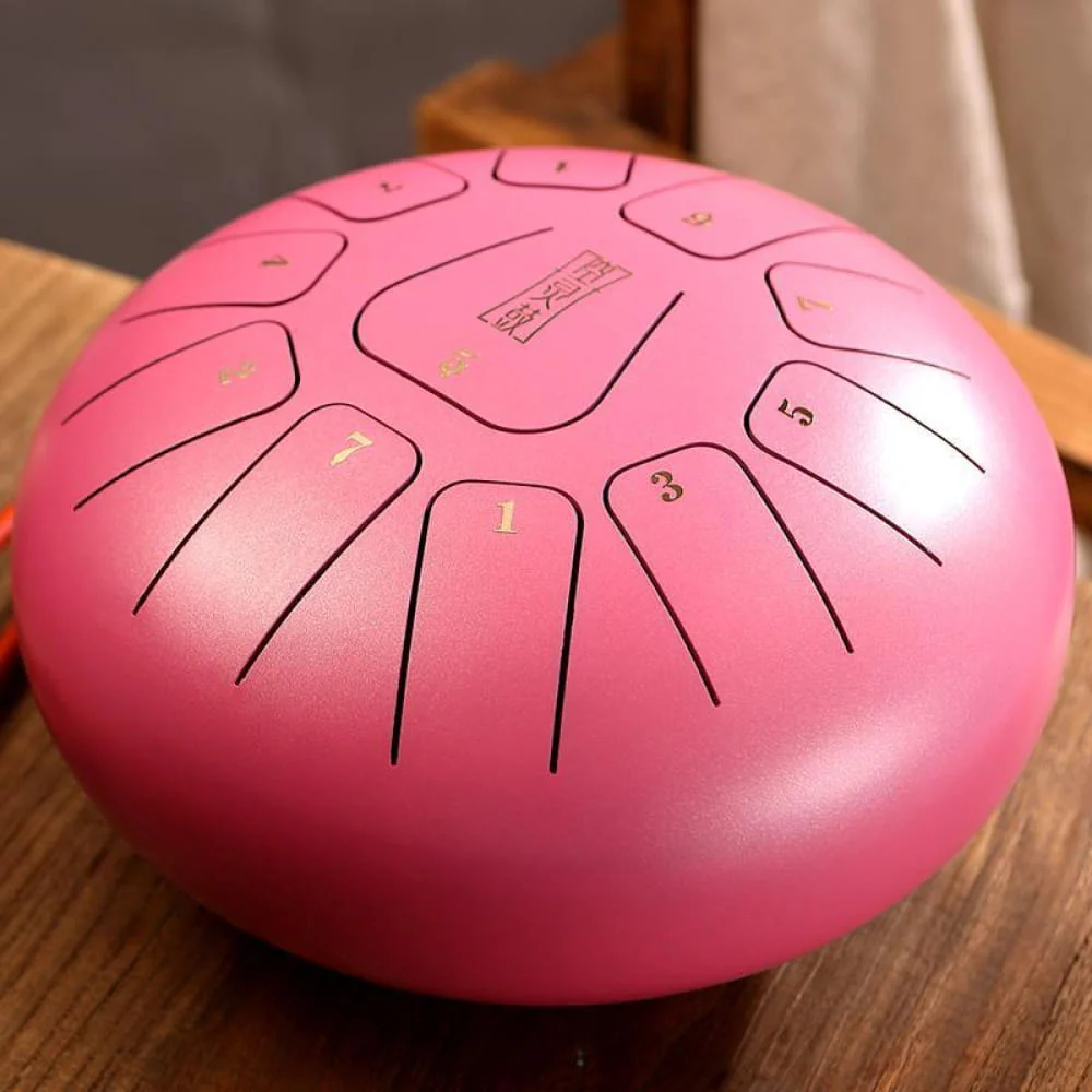 8" Square Steel Tongue Drum, 11 Notes in F Key - Image 3