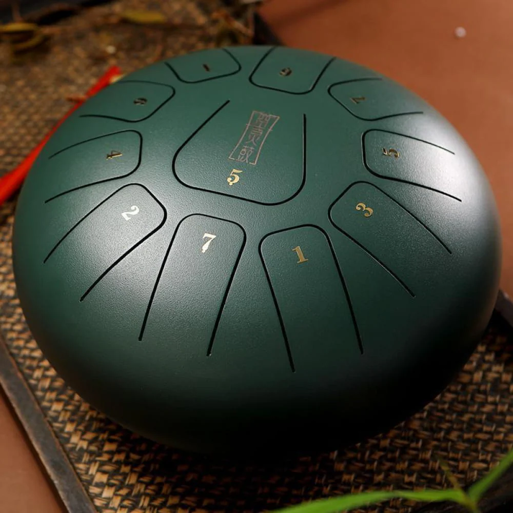 8" Square Steel Tongue Drum, 11 Notes in F Key - Image 5