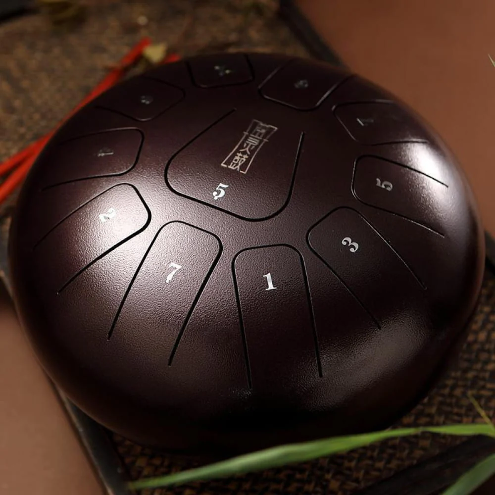8" Square Steel Tongue Drum, 11 Notes in F Key - Image 6