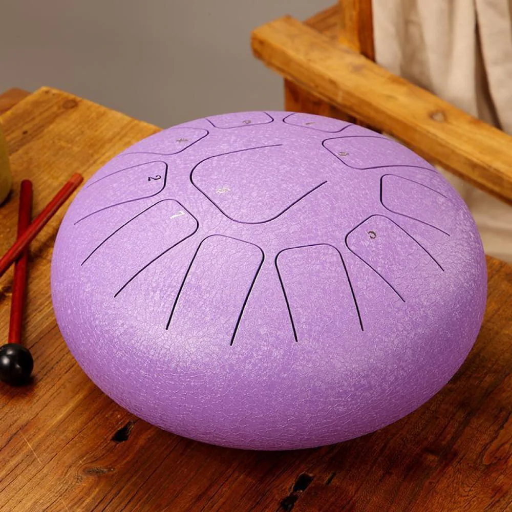 8" Square Steel Tongue Drum, 11 Notes in F Key - Image 8
