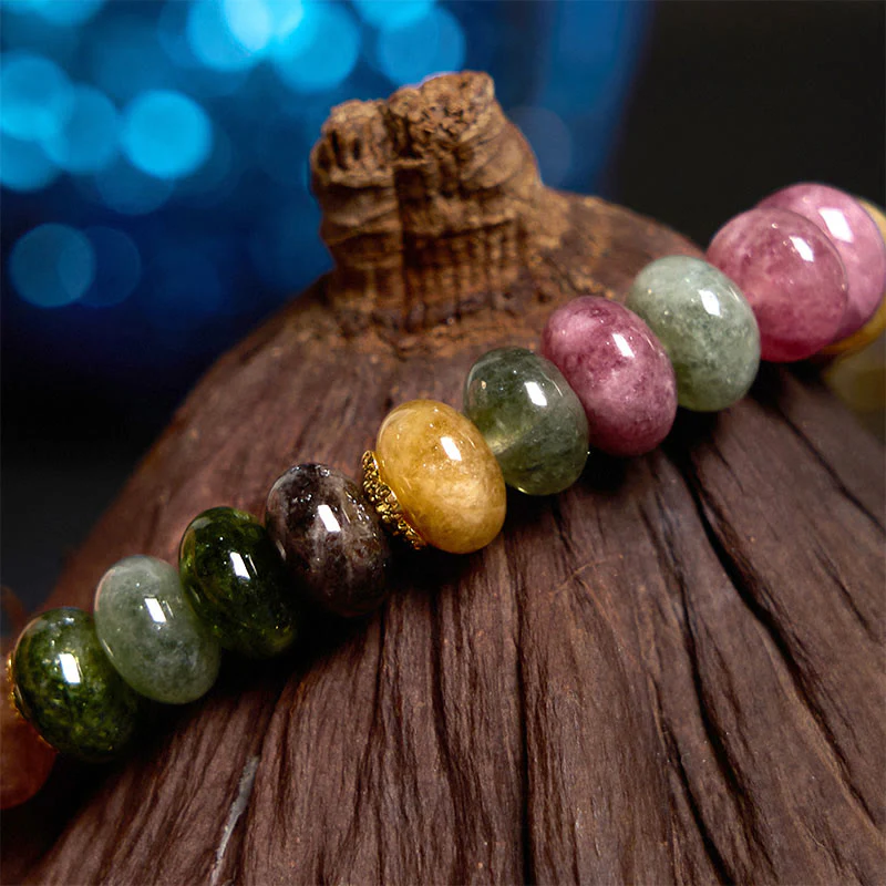 Tourmaline Jade Safe and Well Love Bracelet 14-16cm Unisex - Image 4