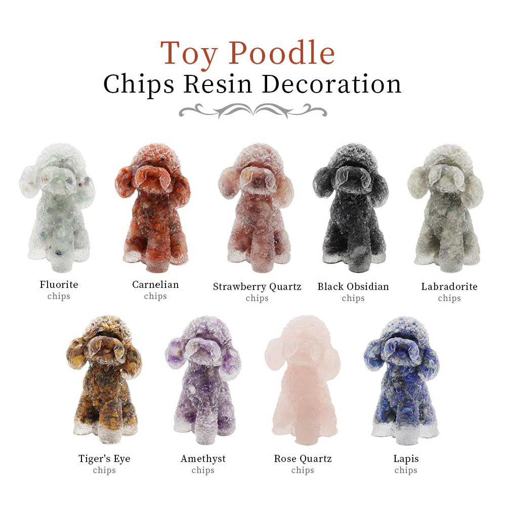 Toy Poodle Resin Decoration 2.04in Spiritual Figurine - Image 2