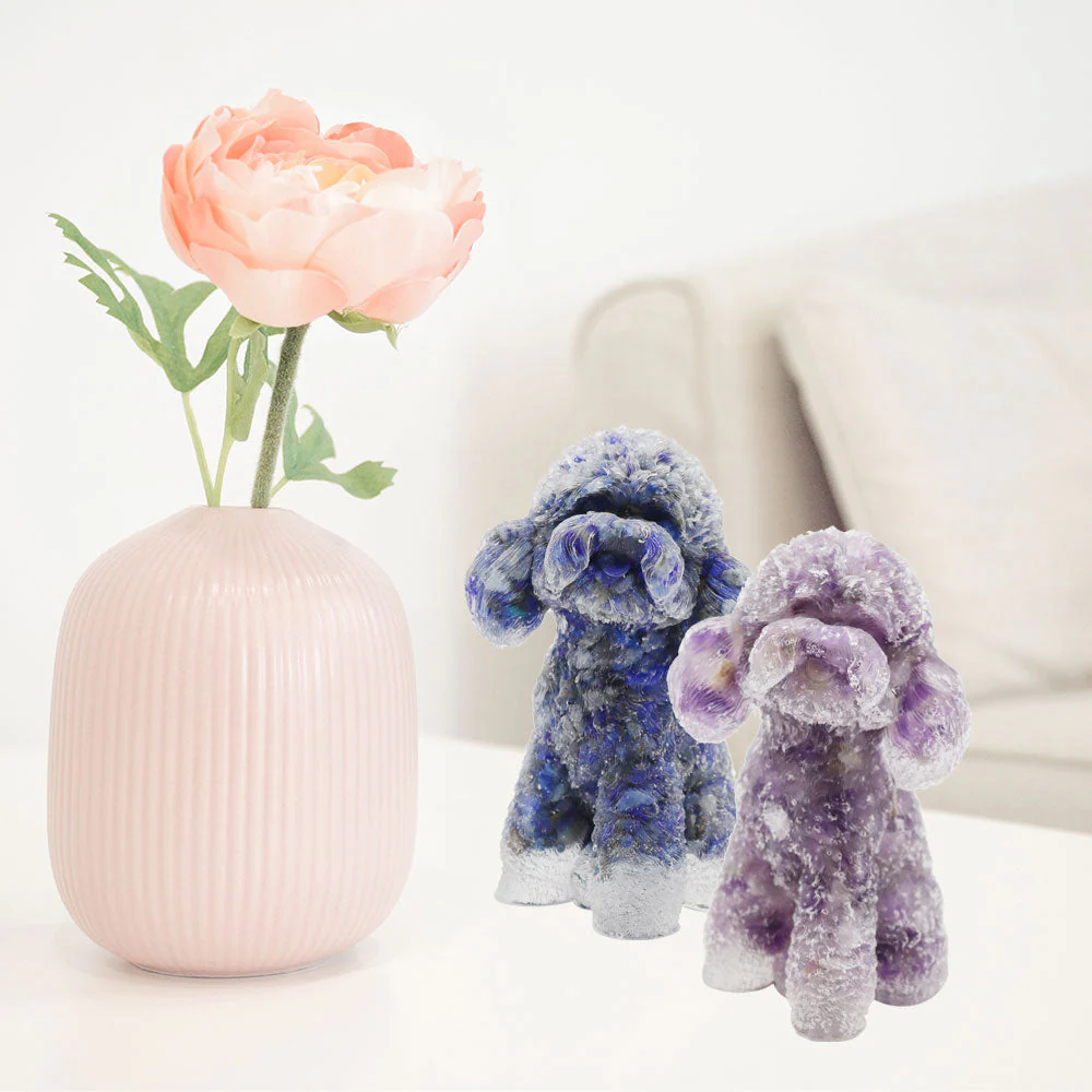 Toy Poodle Resin Decoration 2.04in Spiritual Figurine - Image 4