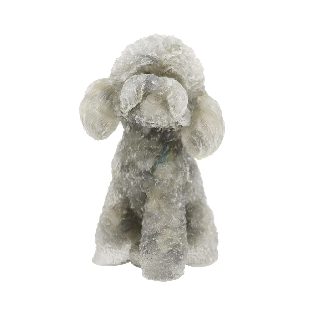Toy Poodle Resin Decoration 2.04in Spiritual Figurine - Image 8