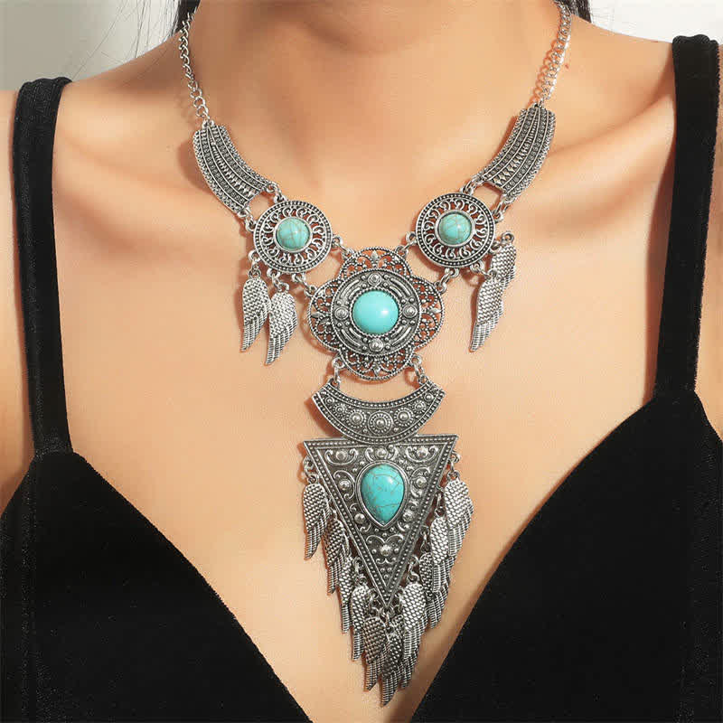 Turquoise Copper Wisdom Balance Necklace 45cm Unisex - Image 4