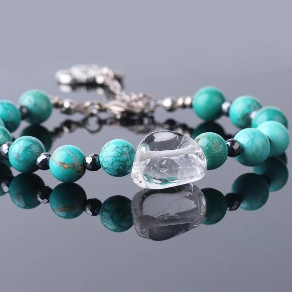 Turquoise Om Bracelet - Wisdom and Protection - Image 4