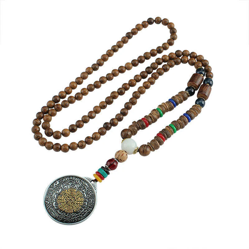Turquoise Om Mani Padme Hum Prayer Wheel Necklace - Image 22