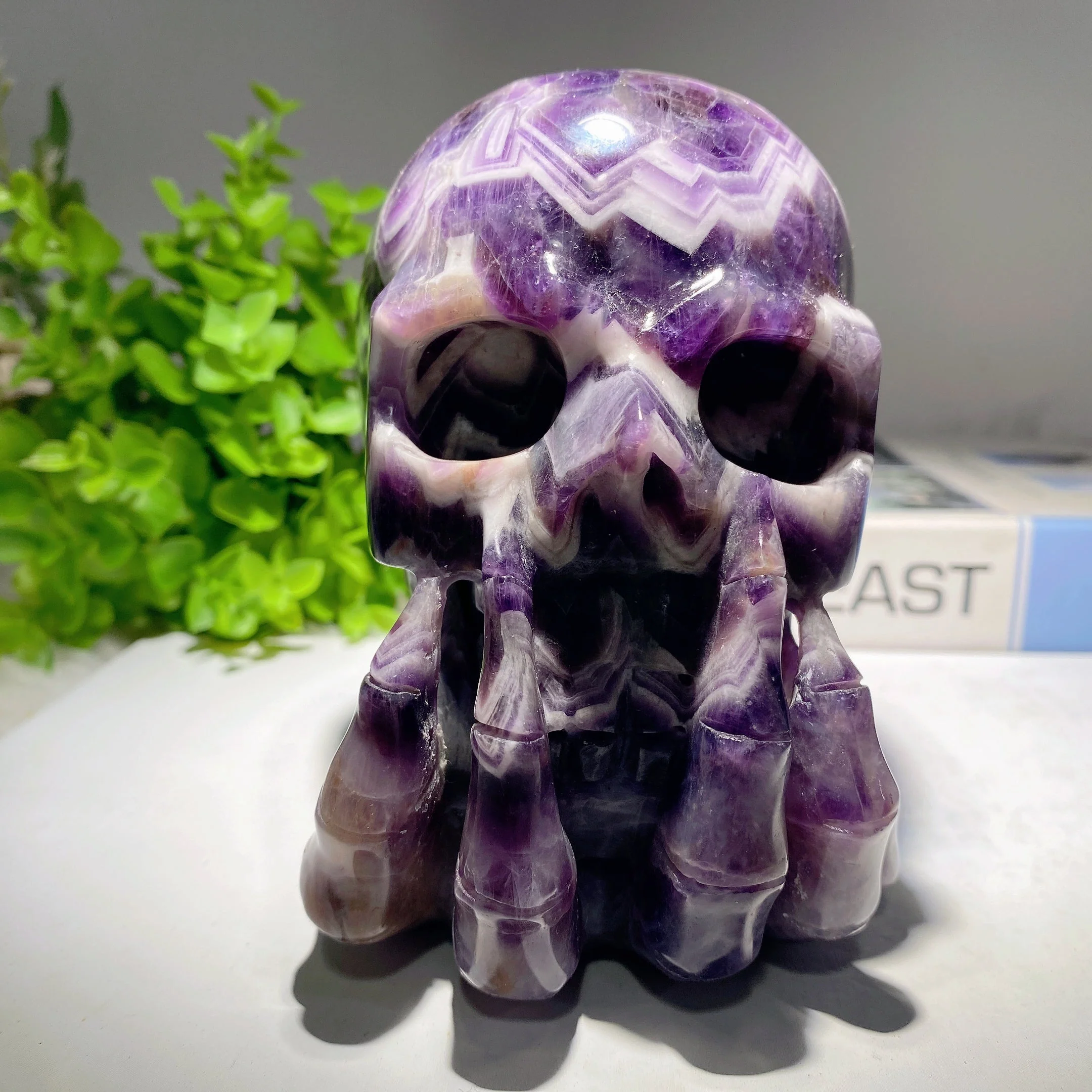 5.0" Unique Dream Amethyst Crystal Skull for Healing - Image 6