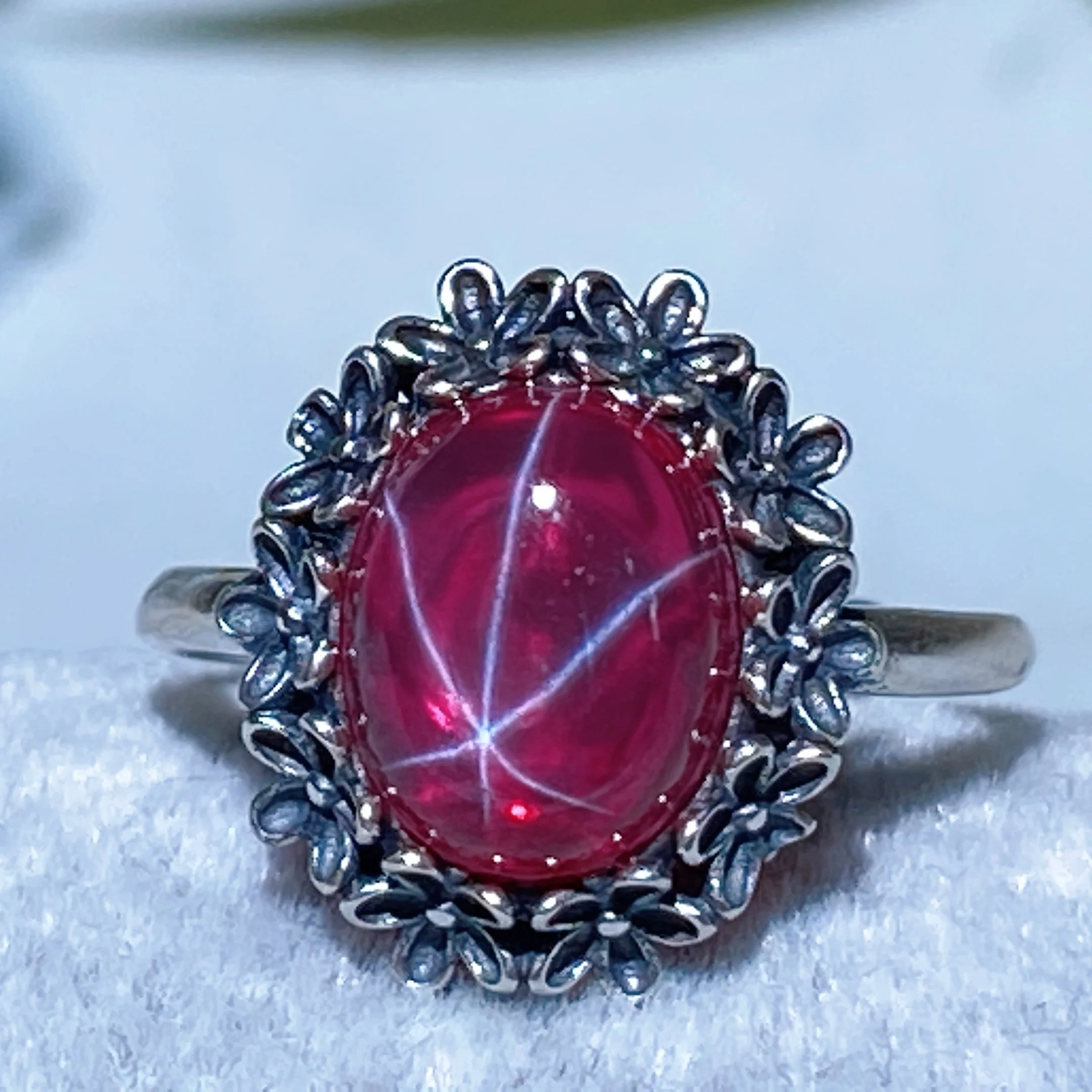 S925 UV Reactive Star Ruby Spiritual Jewelry Set - Image 5