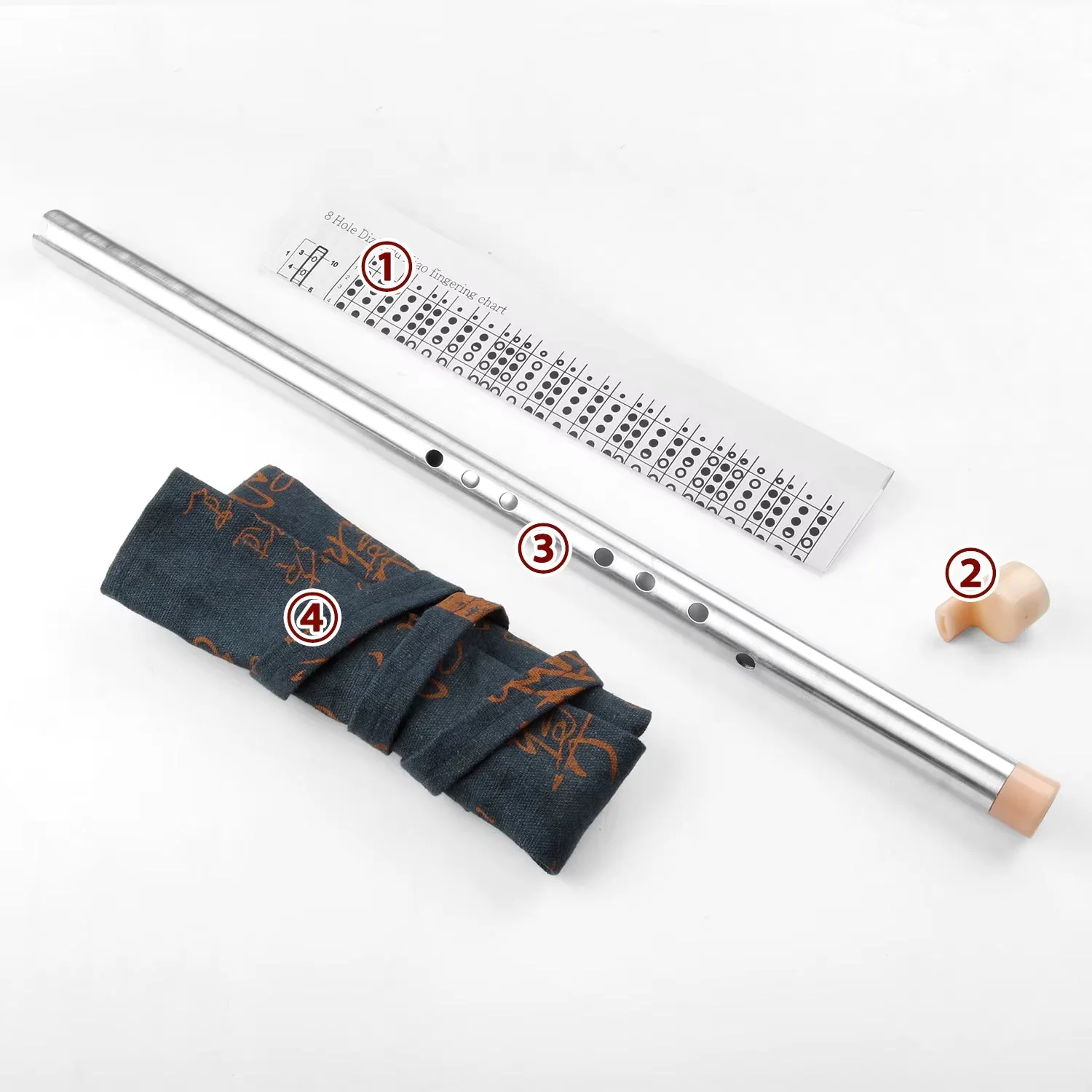 8-Hole Aluminum Xiao Flute Key of G for Beginners