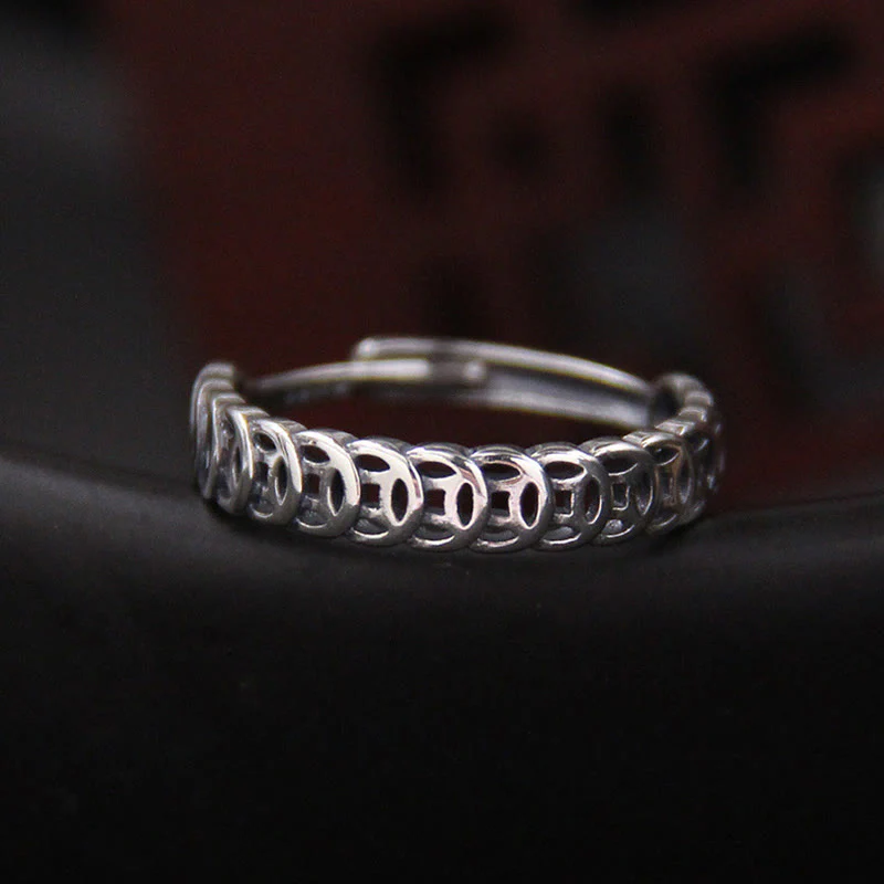 Vintage Copper Coin Luck Ring | Adjustable Spiritual Jewelry
