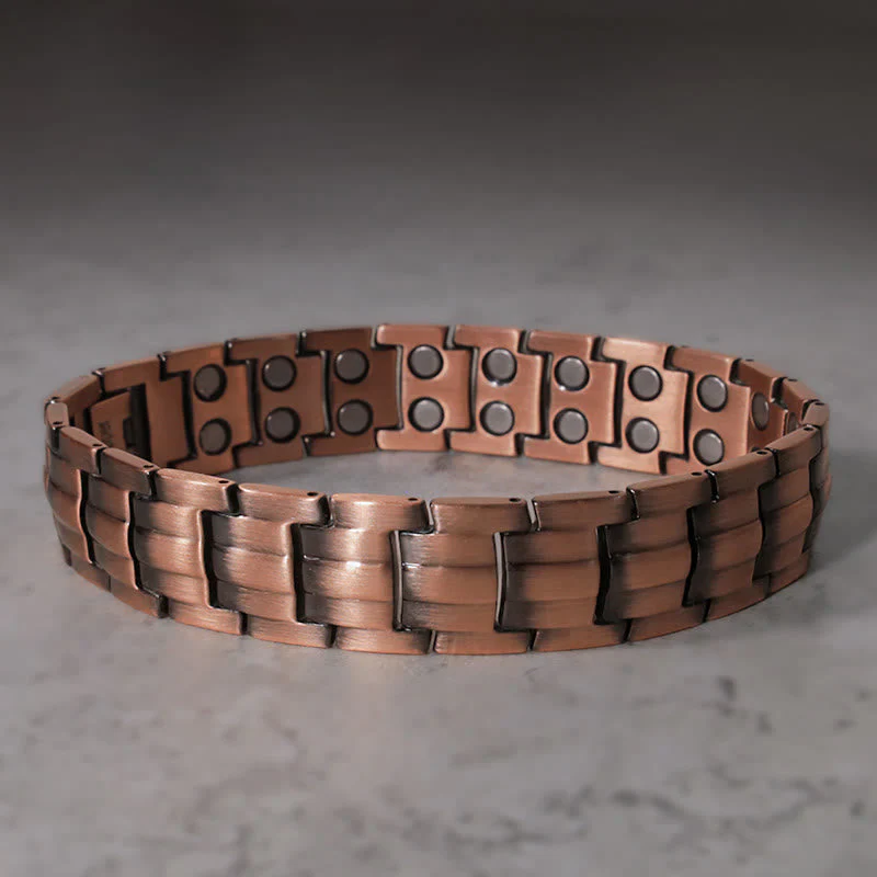 Vintage Magnetic Copper Cuff Bracelet for Spiritual Healing