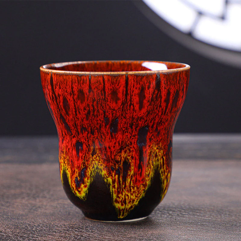 Vintage Kiln Change Ceramic Coffee Mug 150ml Zen Decor - Image 12