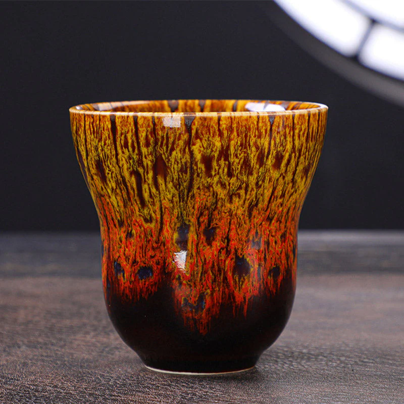 Vintage Kiln Change Ceramic Coffee Mug 150ml Zen Decor - Image 13
