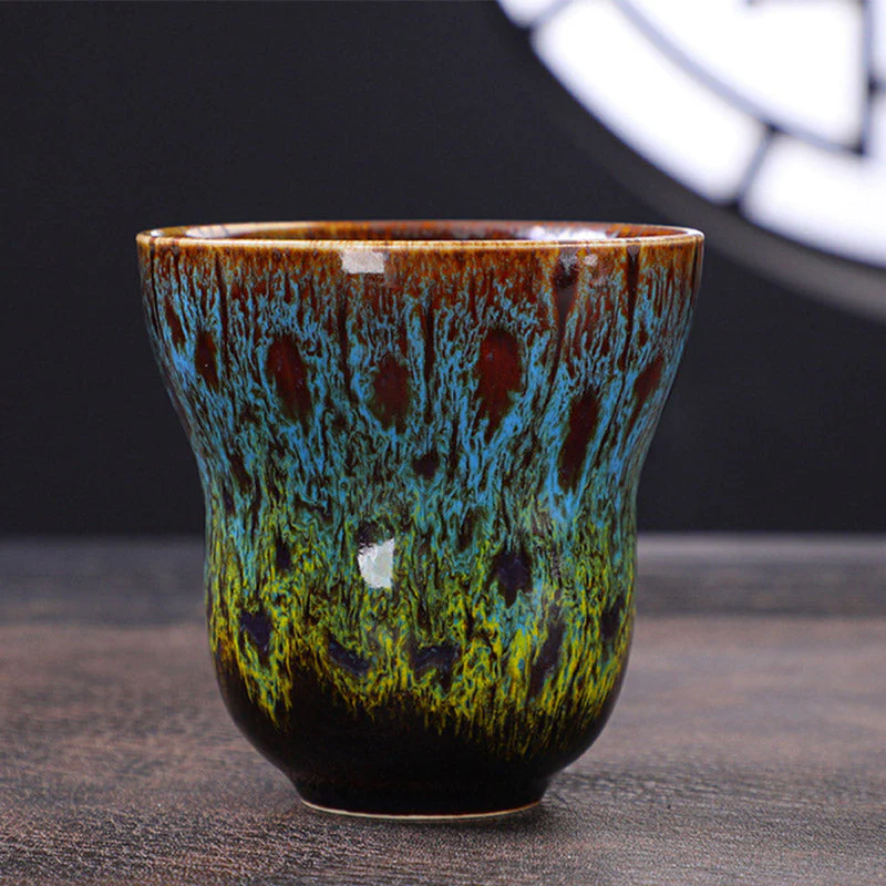 Vintage Kiln Change Ceramic Coffee Mug 150ml Zen Decor - Image 16