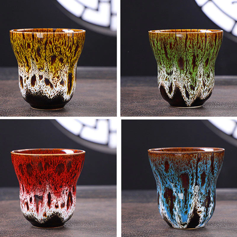Vintage Kiln Change Ceramic Coffee Mug 150ml Zen Decor - Image 18