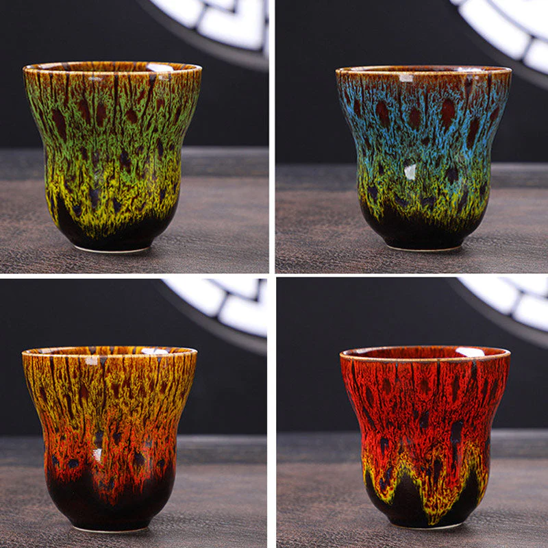 Vintage Kiln Change Ceramic Coffee Mug 150ml Zen Decor - Image 19