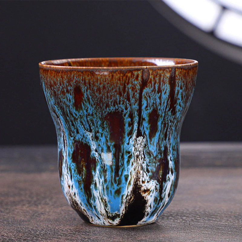 Vintage Kiln Change Ceramic Coffee Mug 150ml Zen Decor - Image 2
