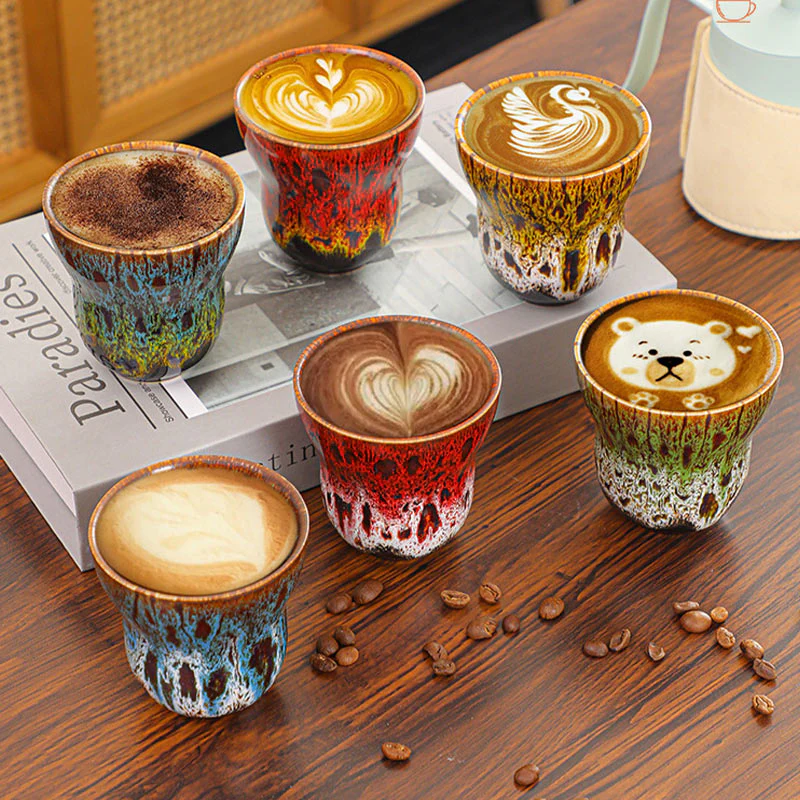 Vintage Kiln Change Ceramic Coffee Mug 150ml Zen Decor - Image 21