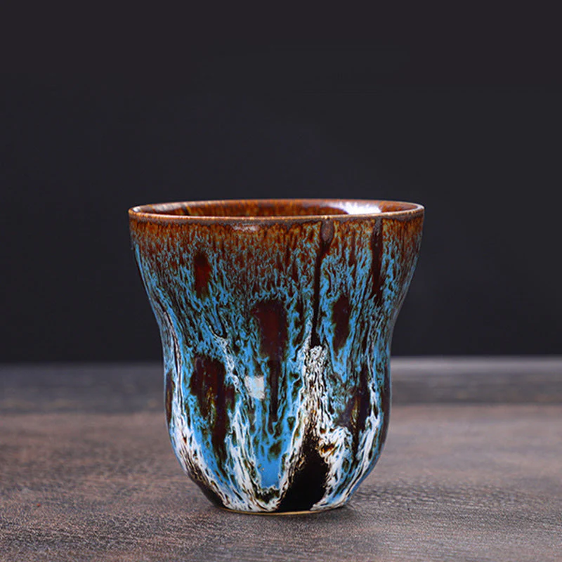 Vintage Kiln Change Ceramic Coffee Mug 150ml Zen Decor - Image 6