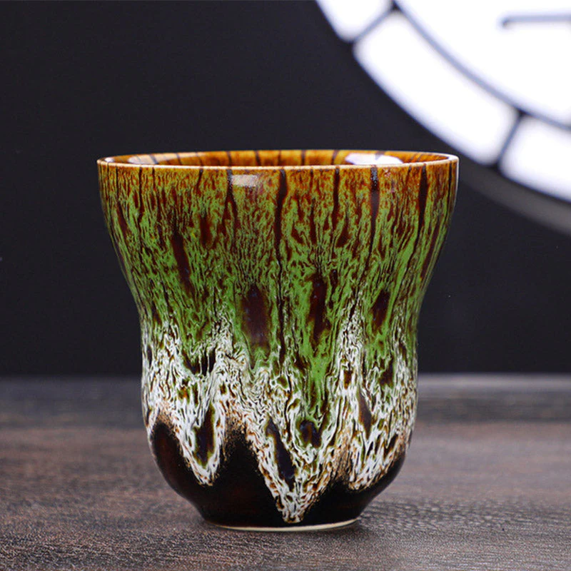 Vintage Kiln Change Ceramic Coffee Mug 150ml Zen Decor - Image 9
