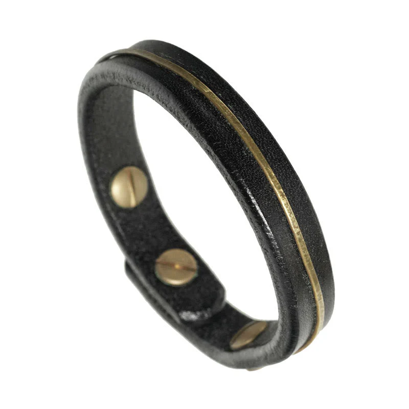 Vintage Leather Copper Spiritual Protection Bracelet - 16-16.6cm - Image 14