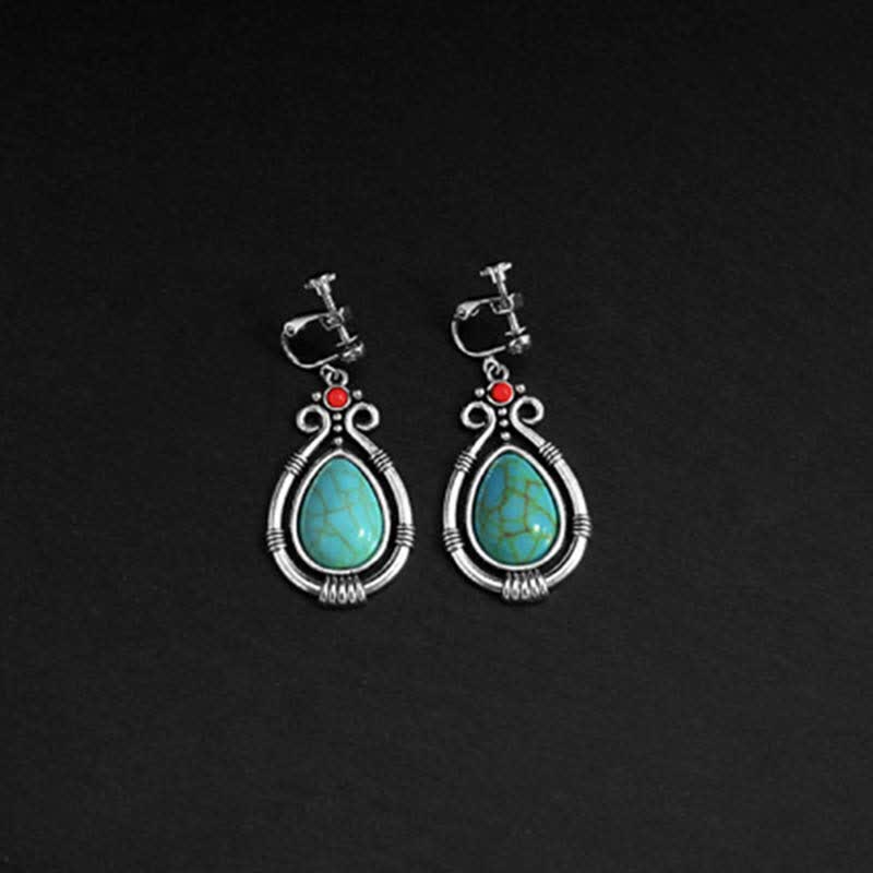 Vintage Turquoise Waterdrop Earrings for Strength & Balance - Image 12