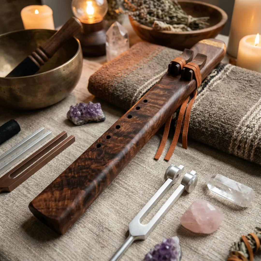 Handmade Walnut Drone Flute Native American Style - Image 5