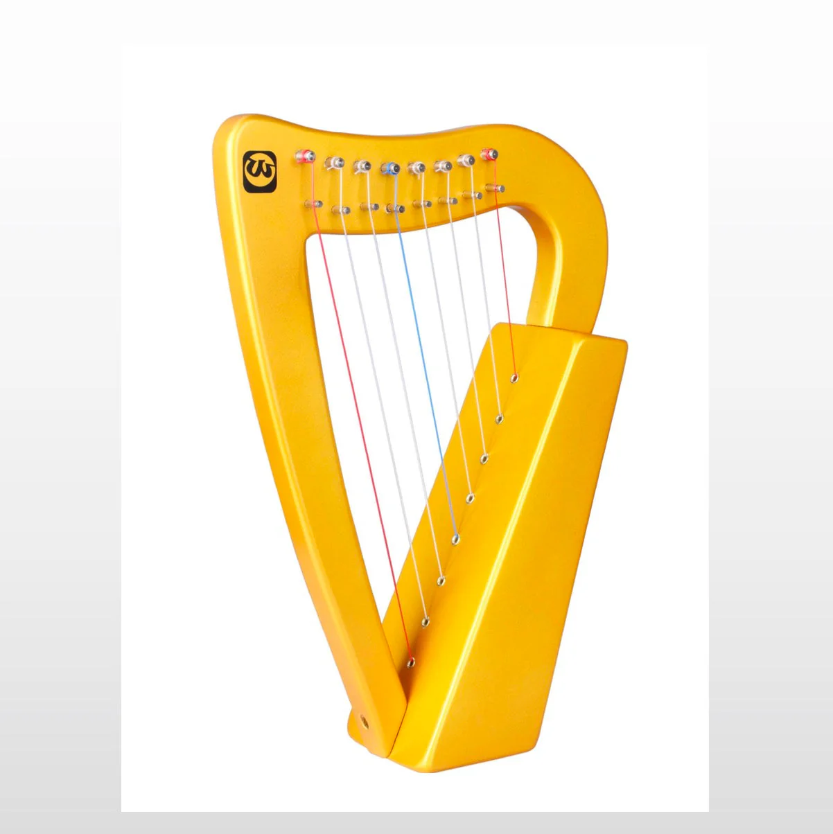 8-String Mini Lyre Harp Instrument with Bag - Image 3