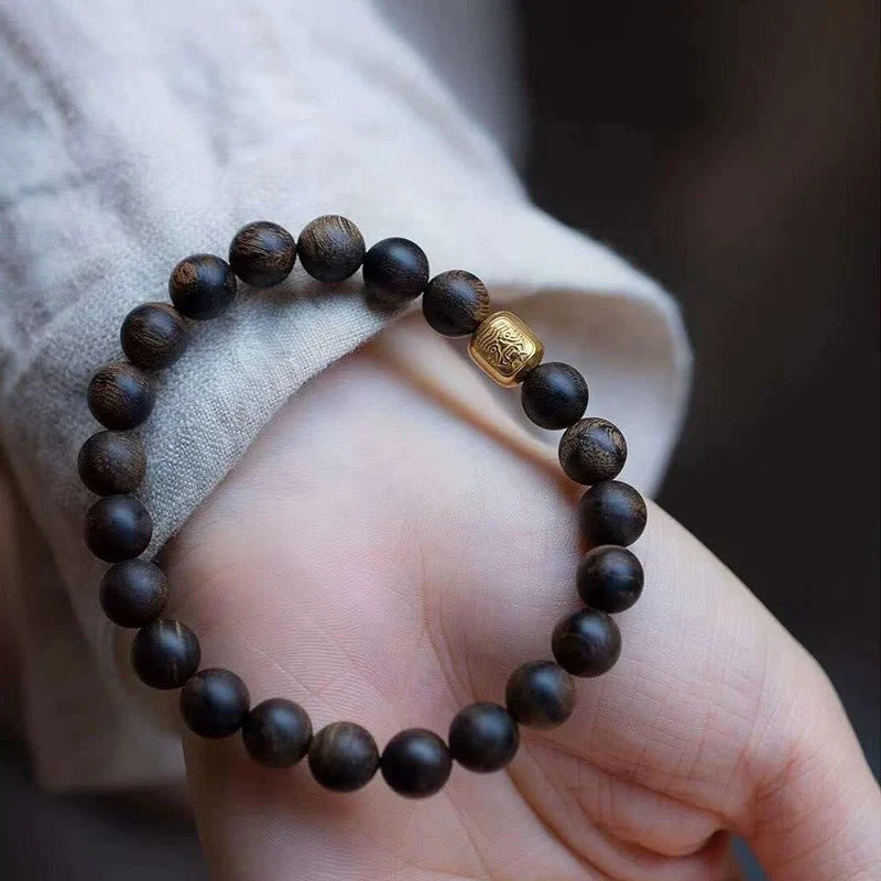 8mm Wenge Wood Spiritual Bead Bracelet for Protection - Image 7