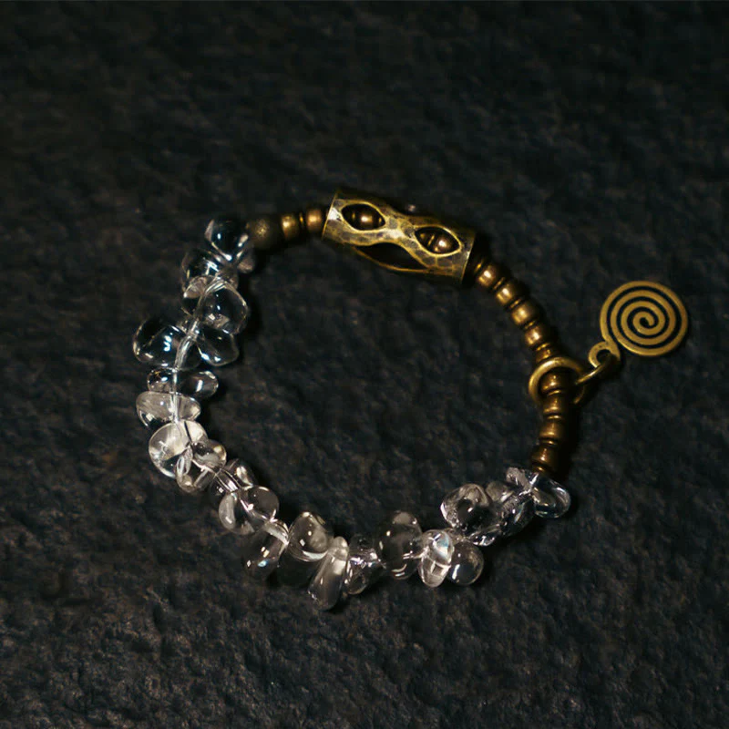 14-17.5cm White Crystal Copper Clarity Bracelet for Meditation - Image 3