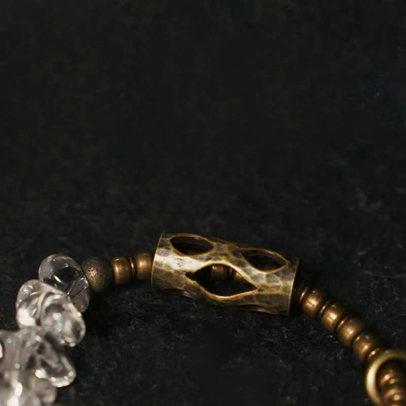 14-17.5cm White Crystal Copper Clarity Bracelet for Meditation - Image 6