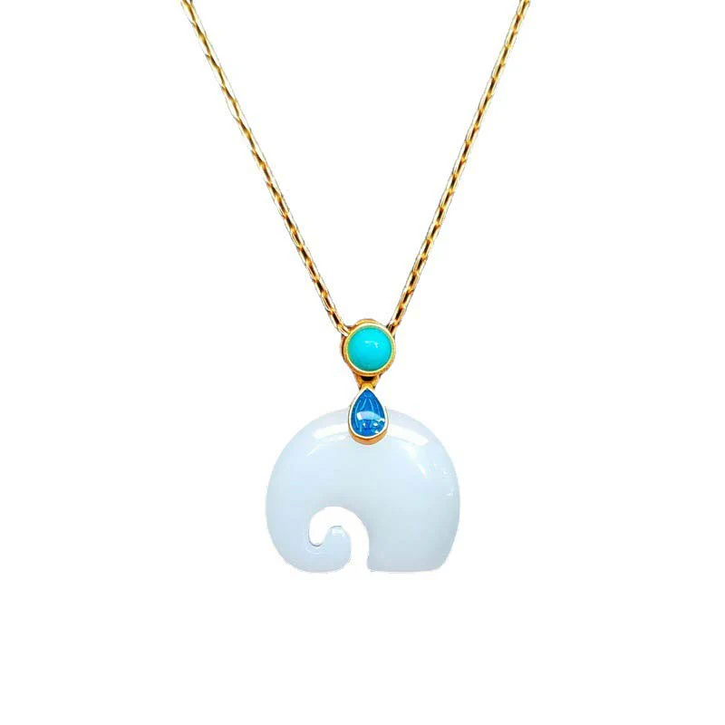 White Jade Elephant Luck Necklace | Strength & Protection - Image 8