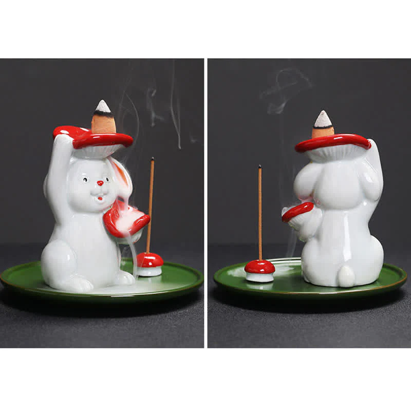 Year of the Rabbit Ceramic Incense Burner with Bunny Design - Image 22