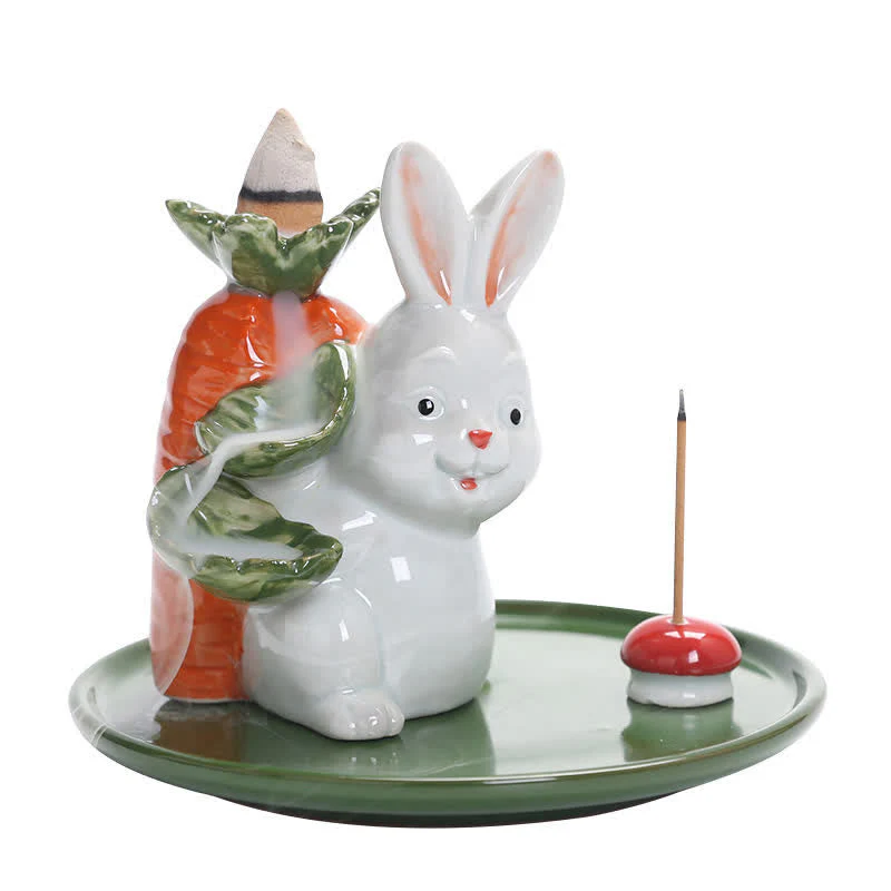 Year of the Rabbit Ceramic Incense Burner with Bunny Design - Image 9