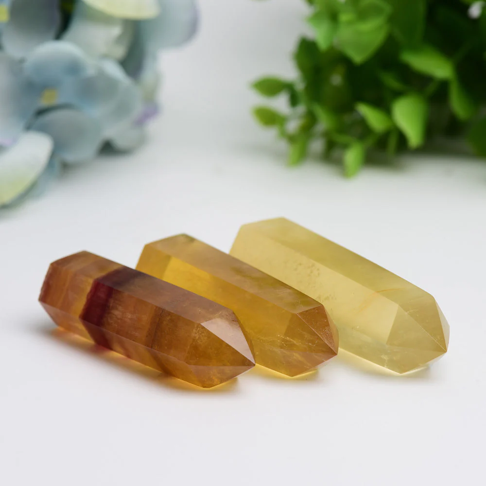 2.5-4.5 inch Yellow Fluorite Crystal Points for Healing - Image 2