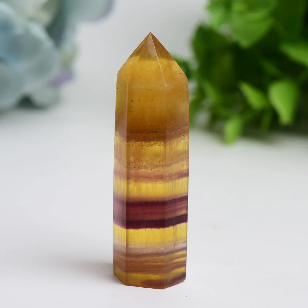 2.5-4.5 inch Yellow Fluorite Crystal Points for Healing - Image 5