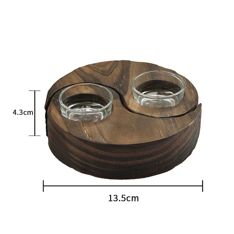 Yin Yang Wood Candle Holder for Spiritual Rituals - Image 17