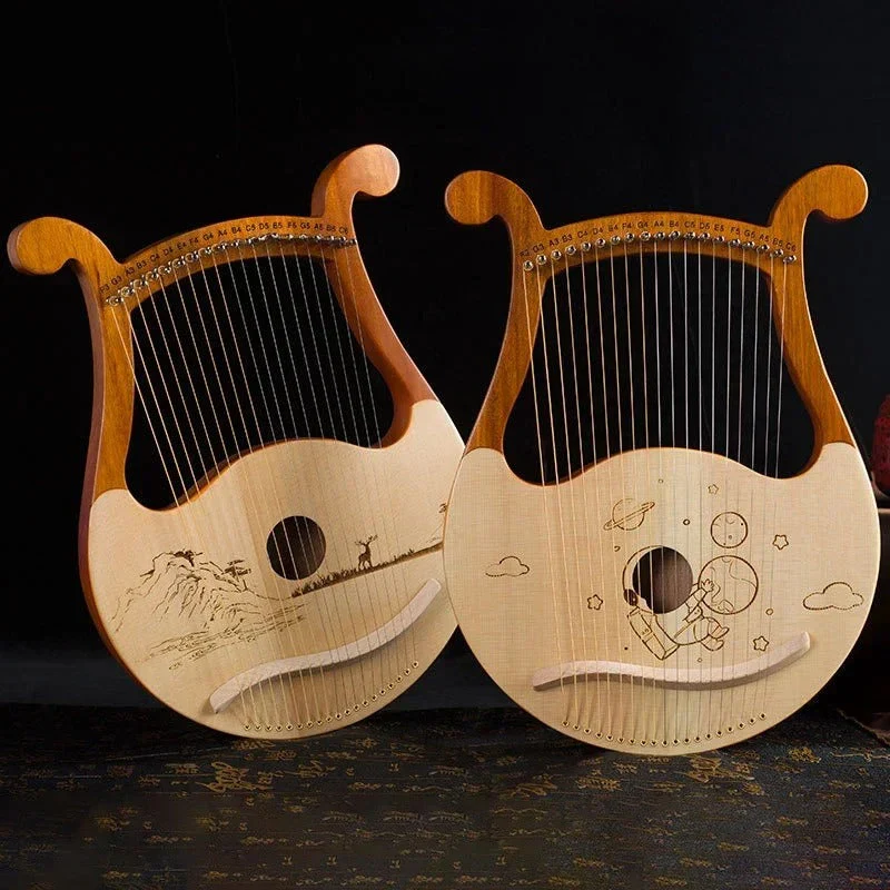 19-String Wood Lyre Harp Instrument for Beginners - Image 10