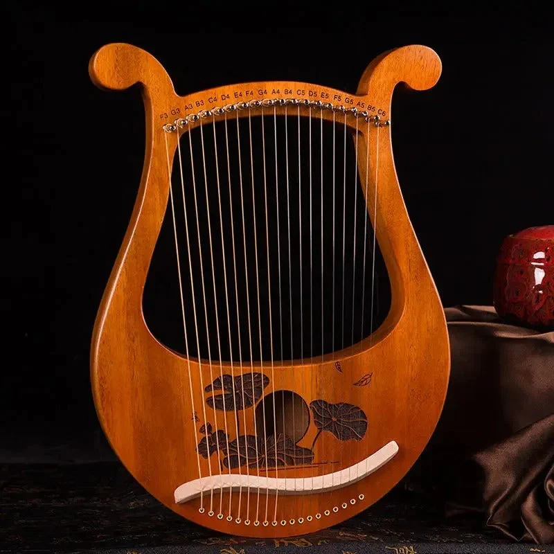 19-String Wood Lyre Harp Instrument for Beginners - Image 9