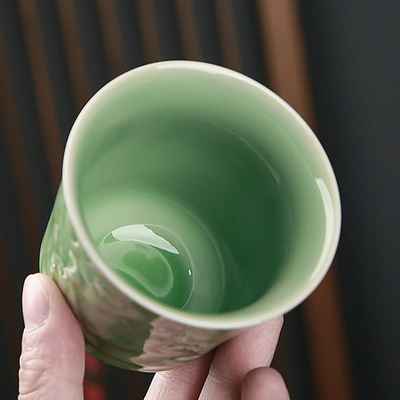 Ceramic Teacup with Zen Landscape Art | 130-195ml Capacity - Image 7